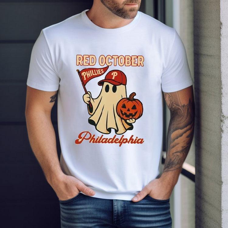 Ghost Red October Philadelphia Phillies Halloween Shirt Ghost Red October Philadelphia Phillies Halloween Shirt