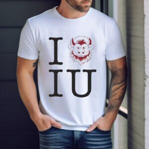 Indiana Hoosiers I Heart Iu Bison Shirt