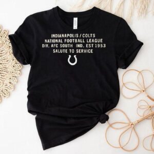 Indianapolis Colts National Football League Div Afc South Ind Est 1953 Salute To Service Shirt