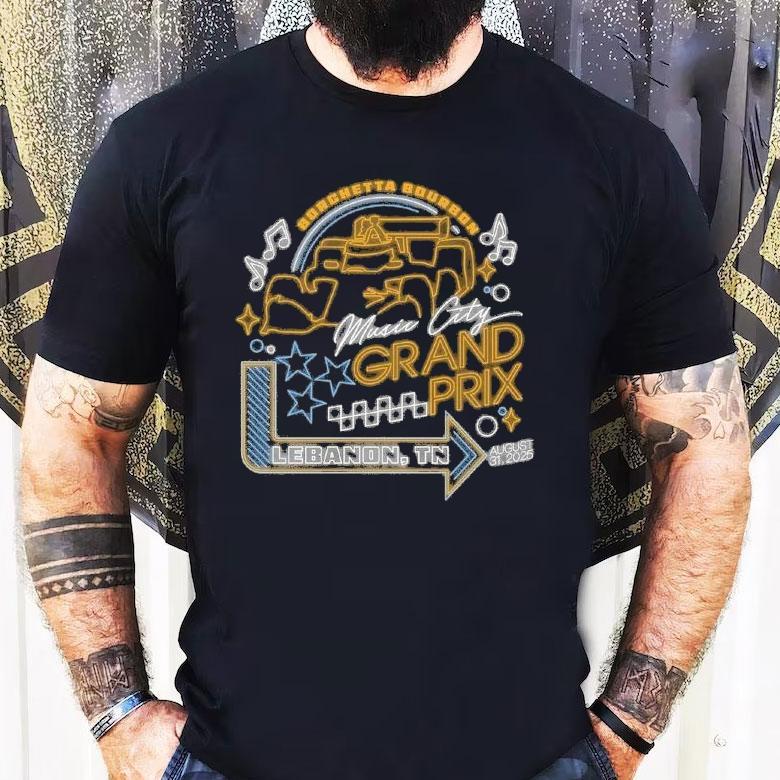 Indycar 2025 Borchetta Bourbon Music City Grand Prix Neon Lights Shirt Indycar 2025 Borchetta Bourbon Music City Grand Prix Neon Lights Shirt
