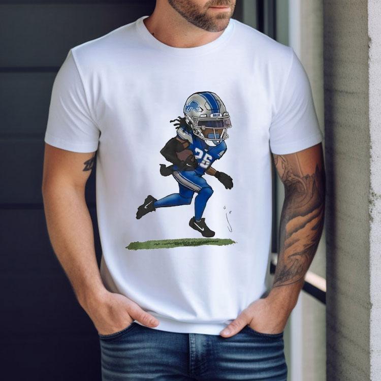 Jahmyr Gibbs Detroit Lions Fooyball Cartoon Shirt Jahmyr Gibbs Detroit Lions Fooyball Cartoon Shirt