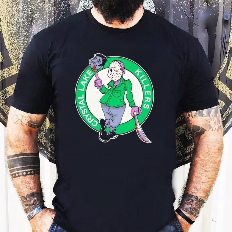 Jason Voorhees In The Style Of The Boston Celtics Logo Shirt Jason Voorhees In The Style Of The Boston Celtics Logo Shirt