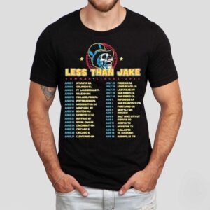 Less Than Jake Summer Circus 2025 Tour Dates Skull Globe Shirt