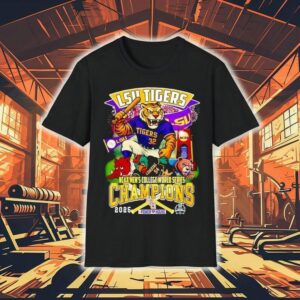 Lsu Tigers Mascot Ncaa Men’s College World Series Champions 2025 Shirt