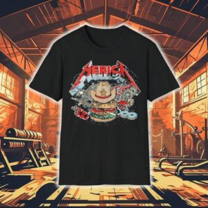 Merica Rock Metal Hamburger Cigarettes Tshirt
