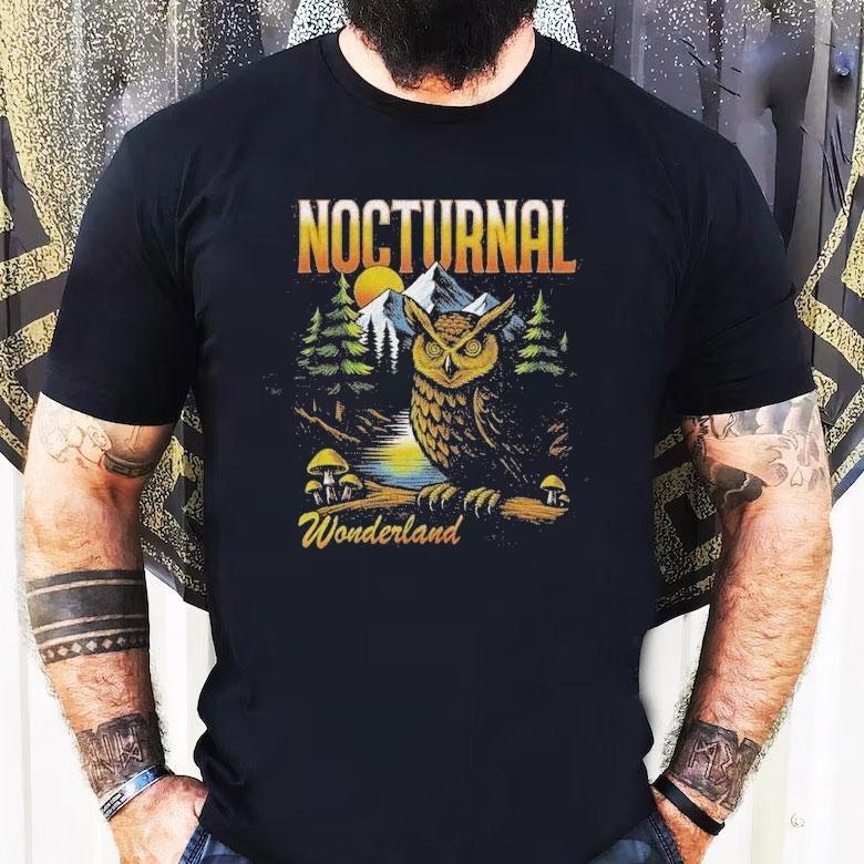 Nocturnal Wonderland Watcher Owl Shirt Nocturnal Wonderland Watcher Owl Shirt