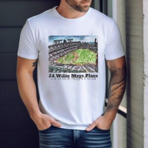 Oracle Park Sketch San Francisco Giants Willie Mays Plaza Tshirt