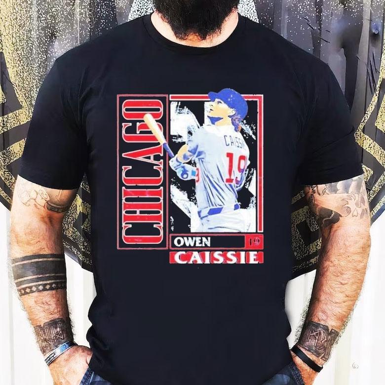 Owen Caissie Chicago Cubs Card Shirt Owen Caissie Chicago Cubs Card Shirt
