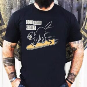 Set Your Goals Bomber Cat Shirt