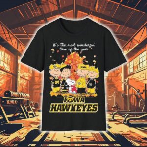 Snoopy And Friends The Peanuts Iowa Hawkeyes It’s The Most Wonderful Time Of The Year Shirt