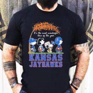 Snoopy The Peanuts Kansas Jayhawks It’s The Most Wonderful Time Of The Year Shirt