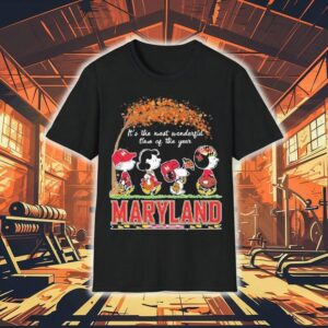 Snoopy The Peanuts Maryland Terrapins It’s The Most Wonderful Time Of The Year Shirt