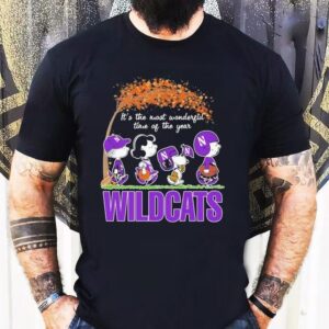 Snoopy The Peanuts Northwestern Wildcats It’s The Most Wonderful Time Of The Year Shirt