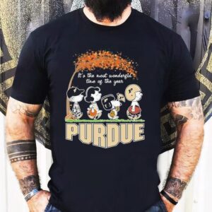 Snoopy The Peanuts Purdue Boilermakers It’s The Most Wonderful Time Of The Year Shirt
