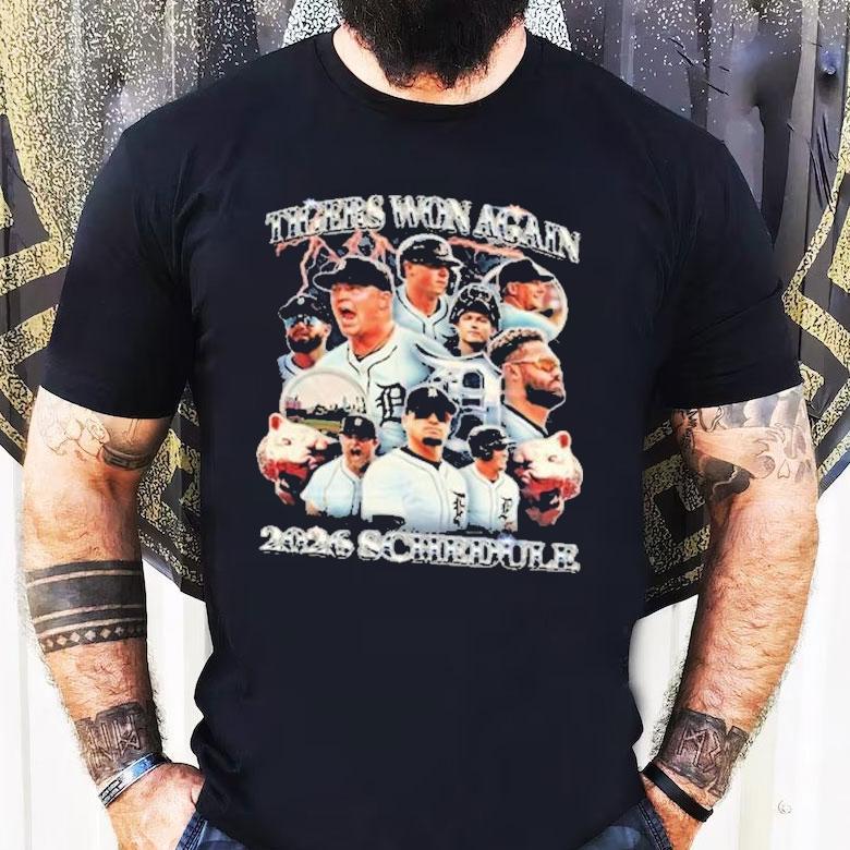 Tigers Won Again 2026 Baseball Player Lighting Shirt Tigers Won Again 2026 Baseball Player Lighting Shirt