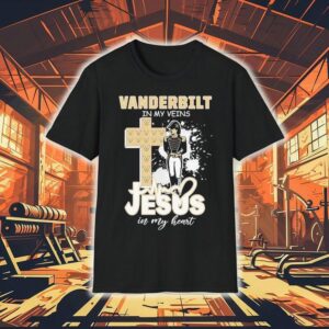 Vanderbilt Commodores In My Veins Jesus In My Heart Shirt