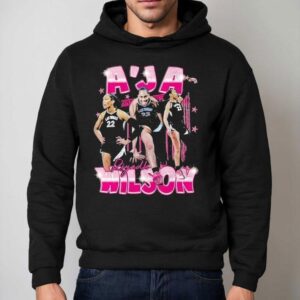 A Ja Wilson Riyadh Las Vegas Aces Basketball Graphic Hoodie