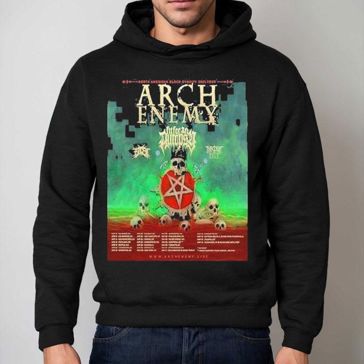 Arch Enemy North American Blood Dynasty 2025 Tour Tour Dates Shirt Arch Enemy North American Blood Dynasty 2025 Tour Tour Dates Shirt