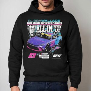 Bubba Wallace 23xi Racing 2025 Nascar Cup Series Playoffs Columbia Shirt 2 Bubba Wallace Xi Racing Nascar Cup Series Playoffs Columbia Hoodie