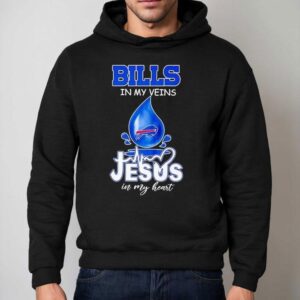 Buffalo Bills My Veins Jesus In My Heart Shirt 2 Buffalo Bills My Veins Jesus In My Hear Hoodie