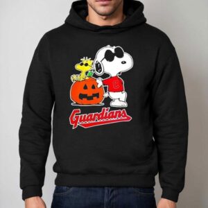 Cleveland Guardians Snoopy Woodstock Pumpkin Halloween Hoodie