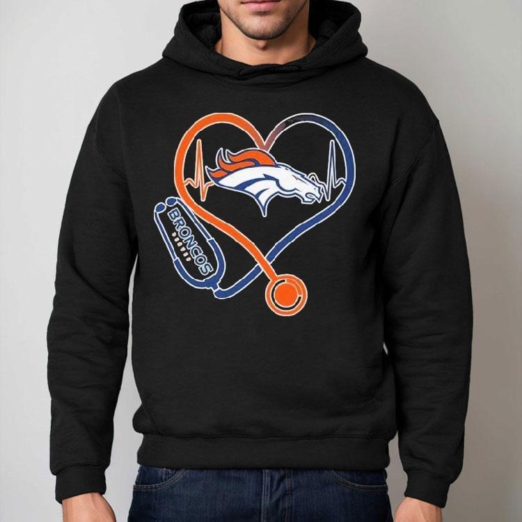 Denver Broncos Nurse Heartbeat Stethoscope Shirt Denver Broncos Nurse Heartbeat Stethoscope Shirt