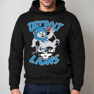 Detroit Lions Nfl X Grateful Dead Bear Hoodie