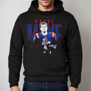 Drake Maye New England Patriots Football Signature Hoodie