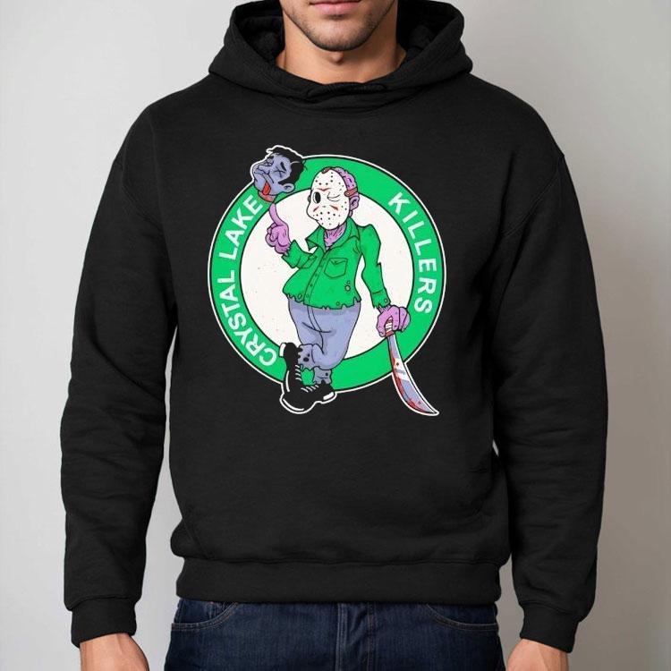 Jason Voorhees In The Style Of The Boston Celtics Logo Shirt Jason Voorhees In The Style Of The Boston Celtics Logo Shirt