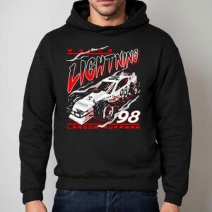 Landon Huffman White Lightning No 98 For Shamrock Motorsports Shirt 2 Landon Huffman White Lightning No For Shamrock Motorsports Hoodie