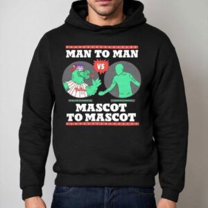Man To Man Phillie Phanatic Vs Green Man Mascot To Masco Hoodie