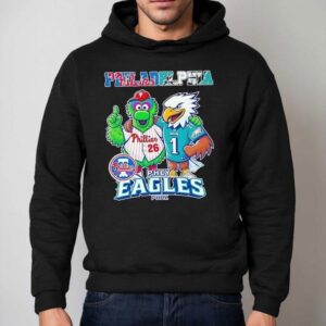 Philadelphia Phillies And Philadelphia Eagles Mascot Shirt 2 Philadelphia Phillies And Philadelphia Eagles Masco Hoodie