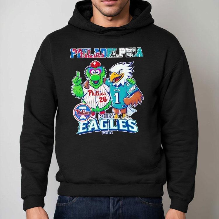 Philadelphia Phillies And Philadelphia Eagles Mascot Shirt Philadelphia Phillies And Philadelphia Eagles Mascot Shirt