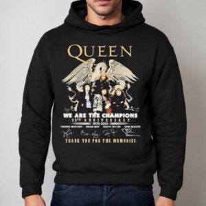 Queen We Are The Champions Th Anniversary Thank You For The Memories Signatures Hoodie