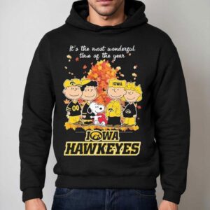 Snoopy And Friends The Peanuts Iowa Hawkeyes It's The Most Wonderful Time Of The Year Shirt 2 Snoopy And Friends The Peanuts Iowa Hawkeyes It S The Most Wonderful Time Of The Year Hoodie