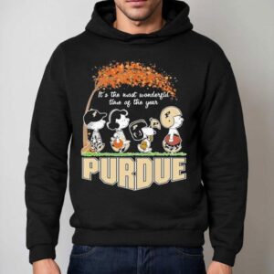 Snoopy The Peanuts Purdue Boilermakers It S The Most Wonderful Time Of The Year Hoodie