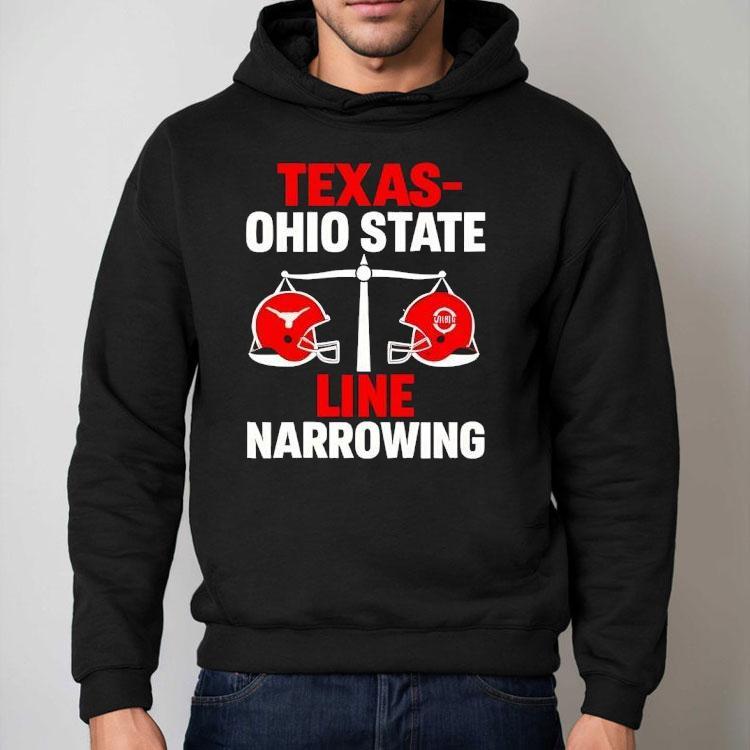 Texas Vs Ohio State 2025 Line Narrowing Shirt Texas Vs Ohio State 2025 Line Narrowing Shirt