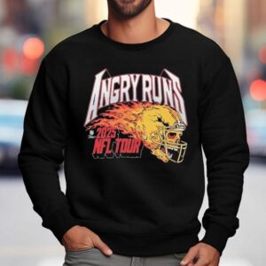 Angry Runs 2025 Nfl Tour Helmet Skull Flames Shirt 3 Angry Runs Nfl Tour Helmet Skull Flames Sweatshirt