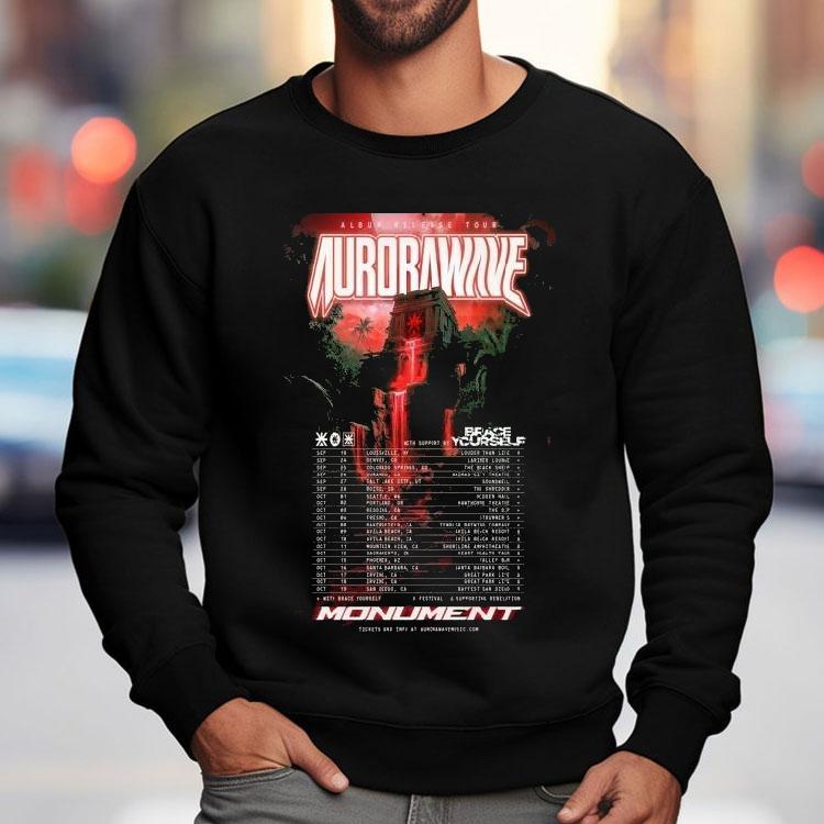 Aurorawave Monument Album Release Tour 2025 Dates Shirt Aurorawave Monument Album Release Tour 2025 Dates Shirt