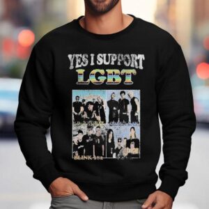 Blink-182 Yes I Support Lgbt Shirt 3 Blink Yes I Support Lgb Sweatshirt