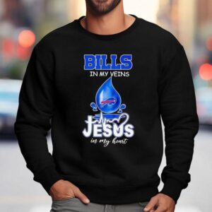 Buffalo Bills My Veins Jesus In My Heart Shirt 3 Buffalo Bills My Veins Jesus In My Hear Sweatshirt
