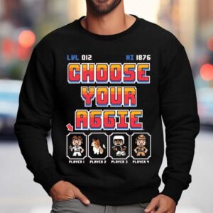 Choose Your Aggie Player 8-bit Shirt 3 Choose Your Aggie Player Bi Sweatshirt
