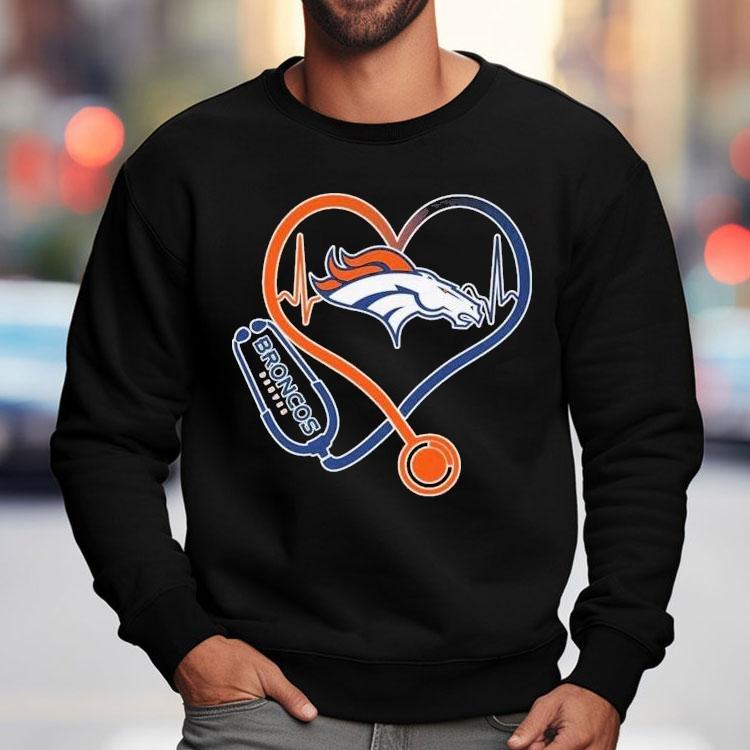 Denver Broncos Nurse Heartbeat Stethoscope Shirt Denver Broncos Nurse Heartbeat Stethoscope Shirt