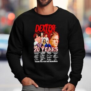 Dexter 20 Years 2006 2026 Thank You For The Memories Signatures Shirt 3 Dexter Years Thank You For The Memories Signatures Sweatshirt