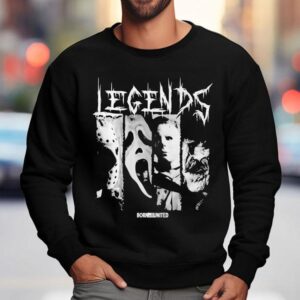 Jason Voorhees Ghostface Michael Myers And Freddy Krueger Legends Of Fear Born United Horror Characters Shirt 3 Jason Voorhees Ghostface Michael Myers And Freddy Krueger Legends Of Fear Born United Horror Characters Sweatshirt