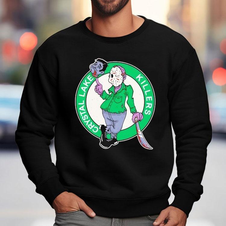 Jason Voorhees In The Style Of The Boston Celtics Logo Shirt Jason Voorhees In The Style Of The Boston Celtics Logo Shirt