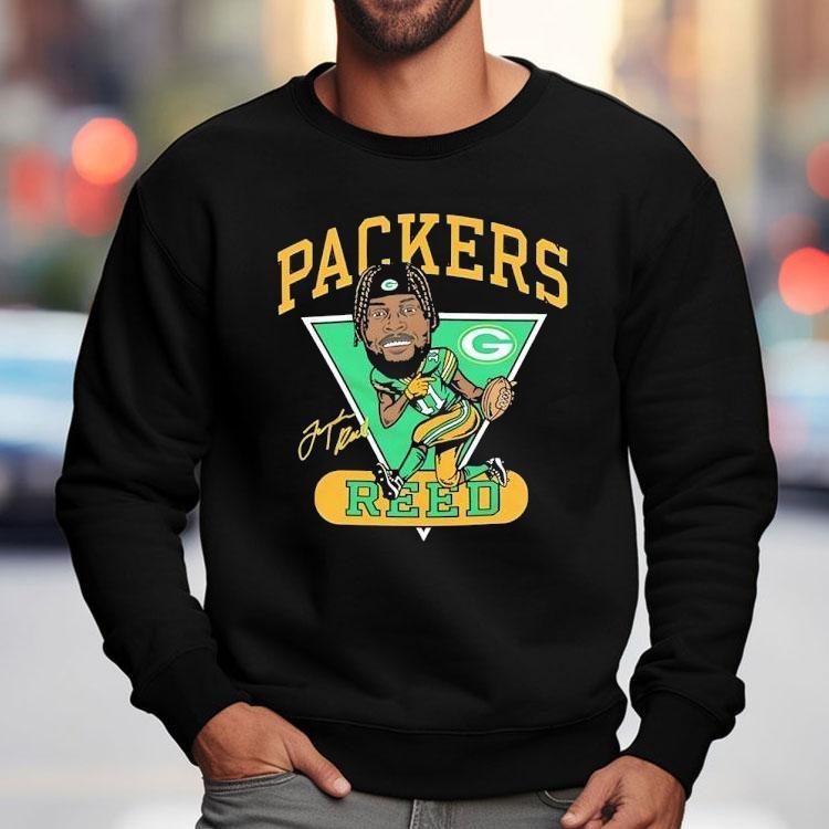 Jayden Reed Green Bay Packers Football Signature Cartoon Shirt Jayden Reed Green Bay Packers Football Signature Cartoon Shirt