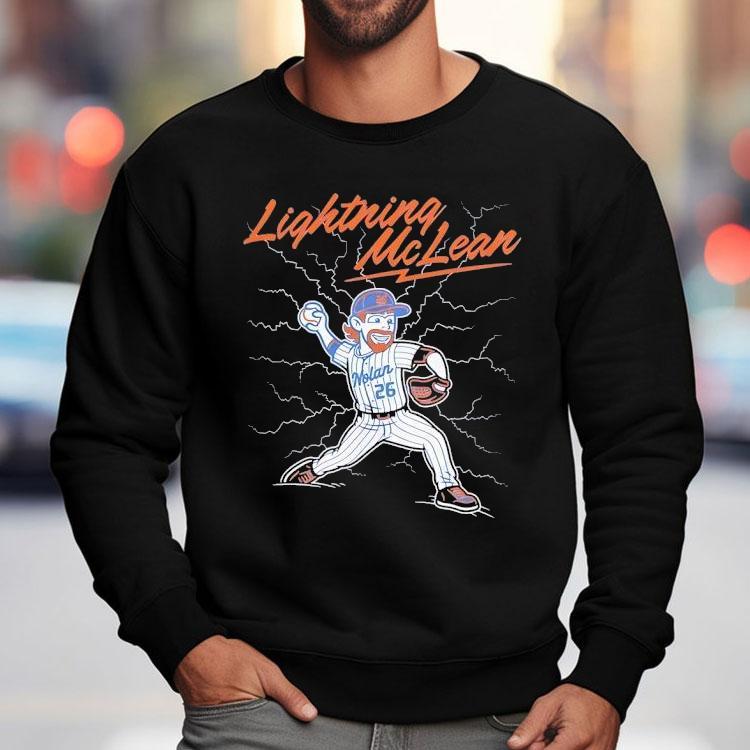 Lightning Nolan Mclean New York Mets Baseball Shirt Lightning Nolan Mclean New York Mets Baseball Shirt