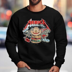 Merica Rock Metal Hamburger Cigarettes Sweatshirt