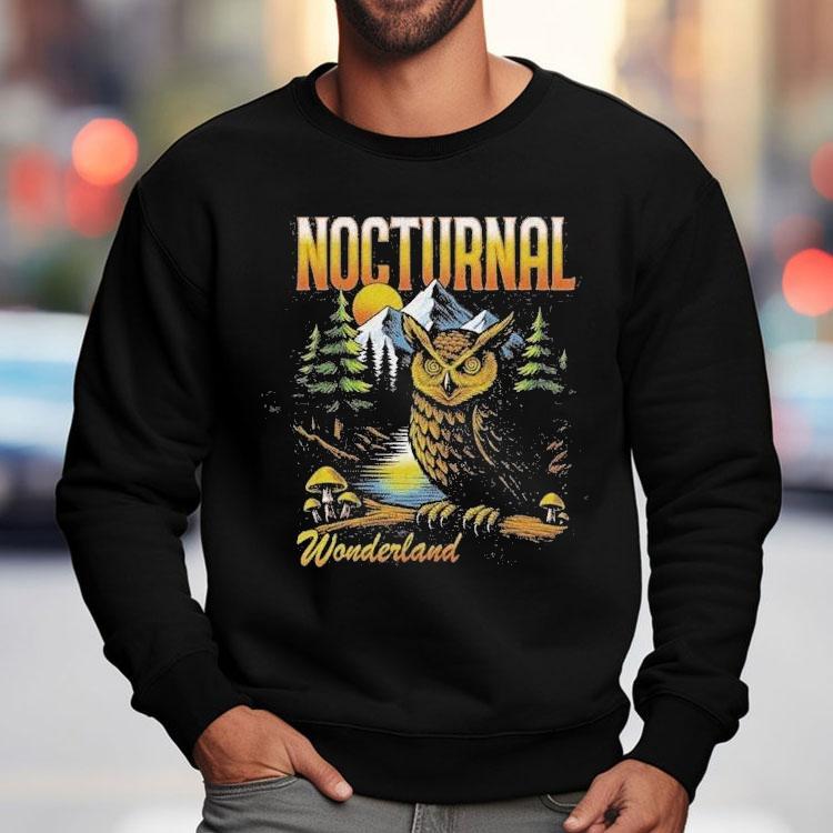 Nocturnal Wonderland Watcher Owl Shirt Nocturnal Wonderland Watcher Owl Shirt